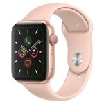 Apple Watch 5 | Goud | Roze sportbandje