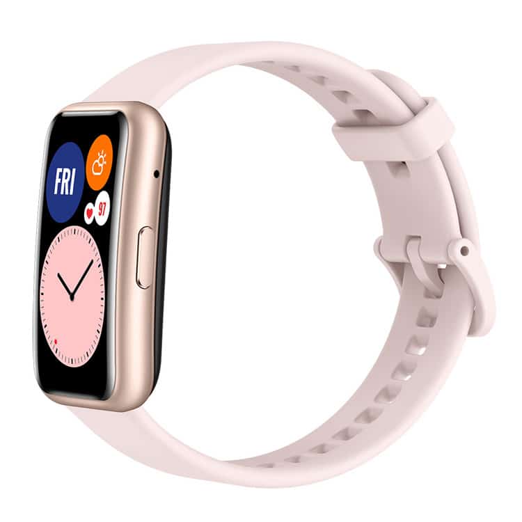 Huawei Watch Fit | kleur: roze | zijkant smartwatch